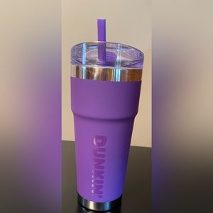“DUNKIN” 24 oz Insulated Stainless Steel Tumbler  PURPLE. NWT